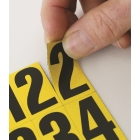 Magnetické číslice – Mix, znak 0-9, výška znaku 43 mm, žlutý podklad