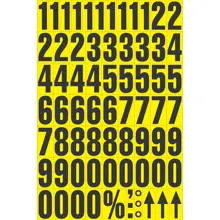 Magnetické číslice – Mix, znak 0-9, výška znaku 43 mm, žlutý podklad