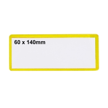 Magnetické kapsy na štítky – žlutá, 60×140 mm, balení 100 ks