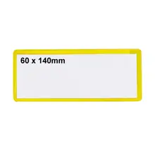 Magnetické kapsy na štítky – žlutá, 60×140 mm, balení 100 ks