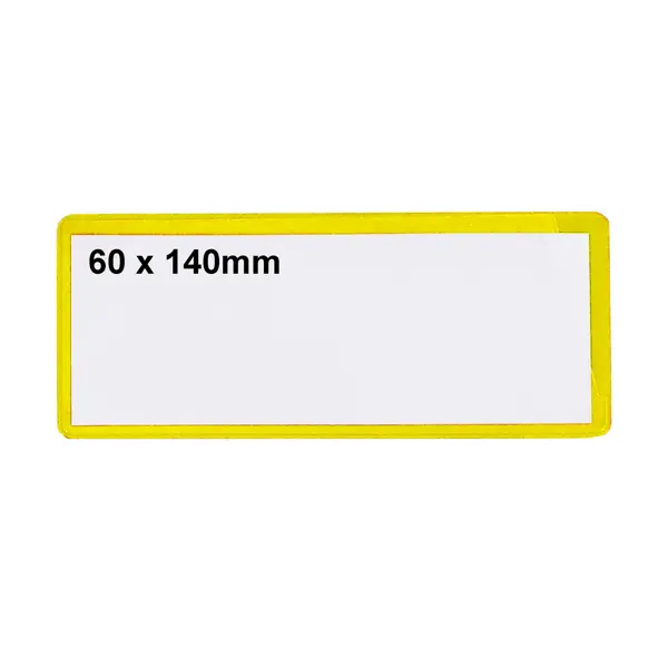 Magnetické kapsy na štítky – žlutá, 60×140 mm, balení 100 ks