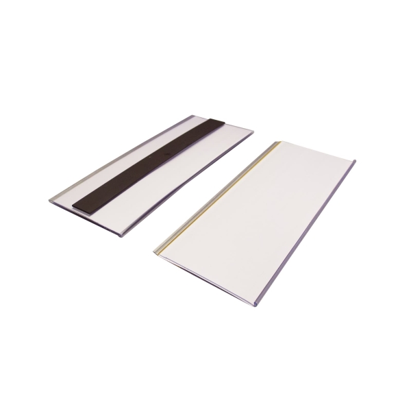 Magnetické lišta, držák regálových štítků, typ V – 80×200 mm, balení 50 ks