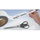 Magnetické přepisovatelné pásky na regály – bílé, 10 mm × 10 m