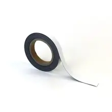 Magnetické přepisovatelné pásky na regály – bílé, 20 mm × 10 m