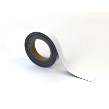Magnetické přepisovatelné pásky na regály – bílé, 25 mm × 10 m
