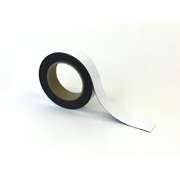 Magnetické přepisovatelné pásky na regály – bílé, 30 mm × 10 m
