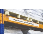 Magnetické přepisovatelné pásky na regály – bílé, 50 mm × 10 m