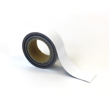 Magnetické přepisovatelné pásky na regály – bílé, 50 mm × 10 m