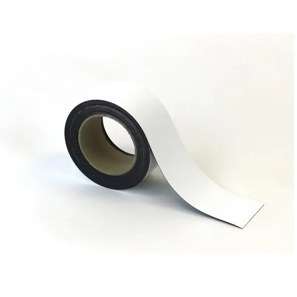 Magnetické přepisovatelné pásky na regály – bílé, 60 mm × 10 m