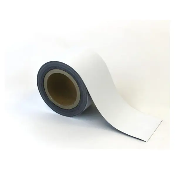 Magnetické přepisovatelné pásky na regály – bílé, 90 mm × 10 m