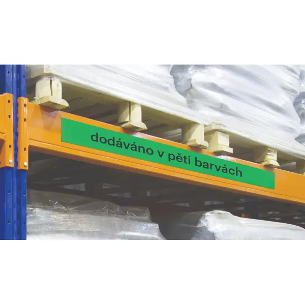 Magnetické přepisovatelné pásky na regály – červená, 70 mm × 10 m