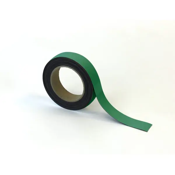 Magnetické přepisovatelné pásky na regály – zelená, 30 mm × 10 m