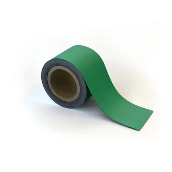 Magnetické přepisovatelné pásky na regály – zelená, 90 mm × 10 m