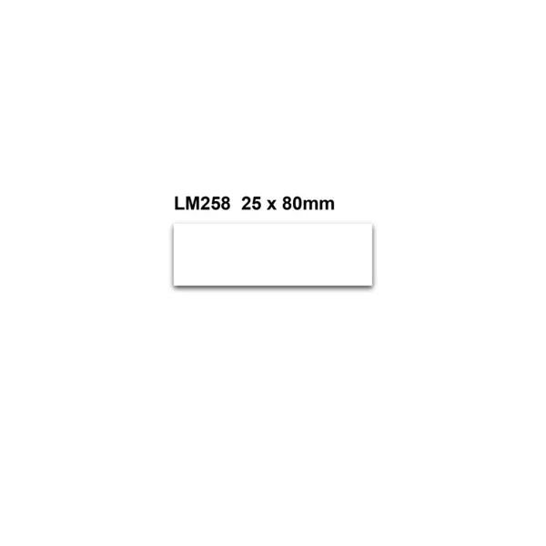 Magnetické přepisovatelné štítky – bílá, 25×80 mm, balení 100 ks