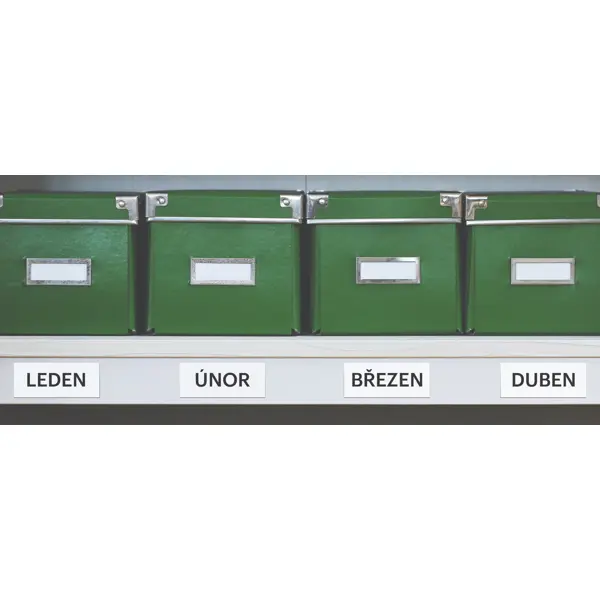 Magnetické přepisovatelné štítky – bílá, 30×100 mm, balení 100 ks