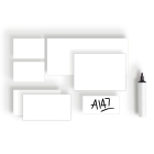 Magnetické přepisovatelné štítky – bílá, 50×100 mm, balení 100 ks