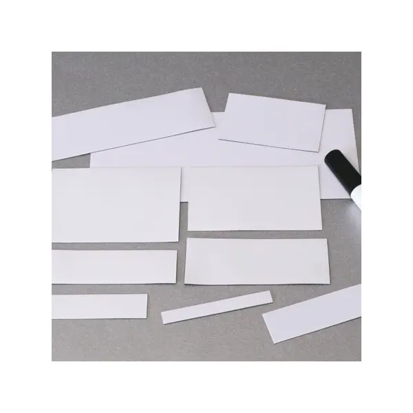 Magnetické přepisovatelné štítky – bílá, 50×80 mm, balení 100 ks