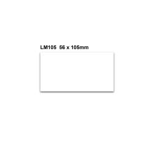 Magnetické přepisovatelné štítky – bílá, 56×105 mm, balení 100 ks