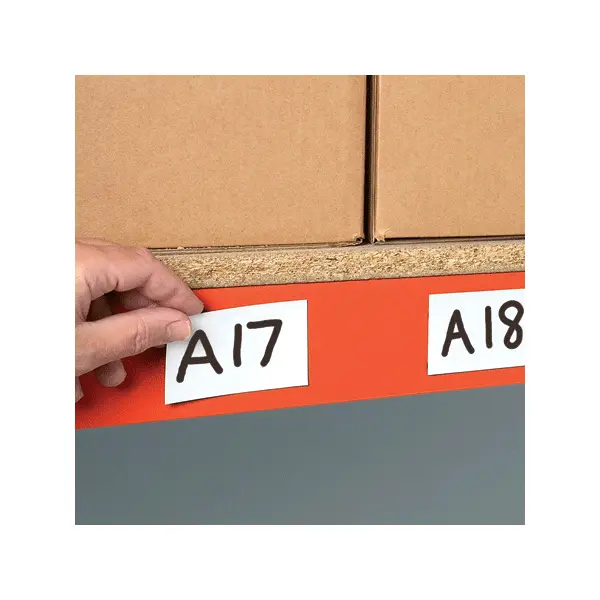 Magnetické přepisovatelné štítky – bílá, 60×100 mm, balení 100 ks