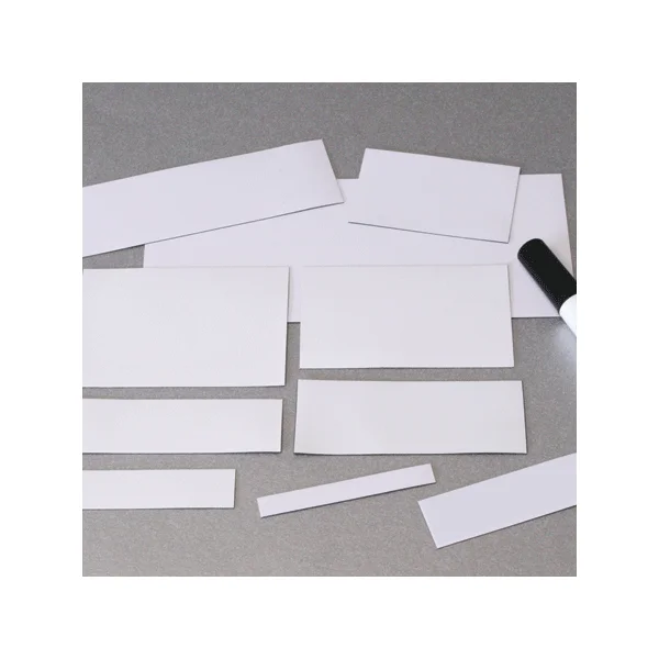 Magnetické přepisovatelné štítky – bílá, 90×210 mm, balení 10 ks