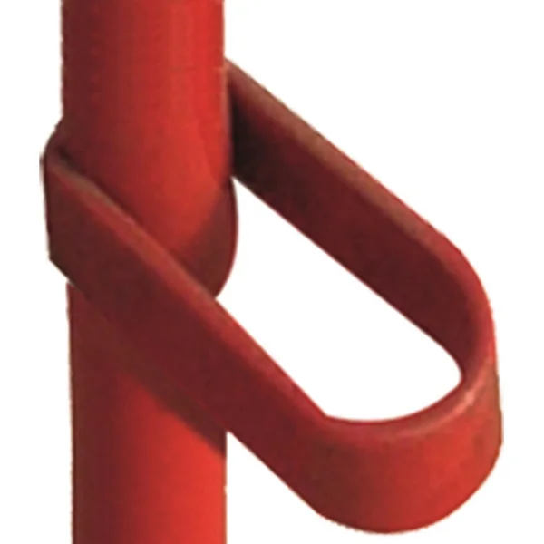 Mobilní kovová zábrana Simple, dvoupříčková, červeno-bílá