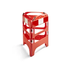 Mobilní plastová zábrana skládací  Safegate, 3segmentová – červená