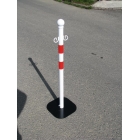 Mobilní sloupek – kov, bílo-červená, 970 mm