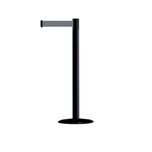 Mobilní zahrazovací sloupek Advance s podstavou Universal, černý – šedé pásmo 2,3 m