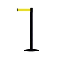 Mobilní zahrazovací sloupek Advance s podstavou Universal, černý – žluté pásmo 3,65 m