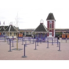 Mobilní zahrazovací sloupek Heavy Duty, černá – samonavíjecí pásmo 3,65 m, černá