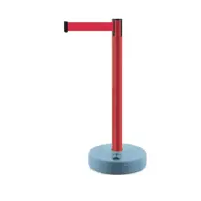 Mobilní zahrazovací sloupek Outdoor, červený – červené pásmo 3,65 m