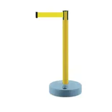 Mobilní zahrazovací sloupek Outdoor, žlutý – žluté pásmo 3,65 m