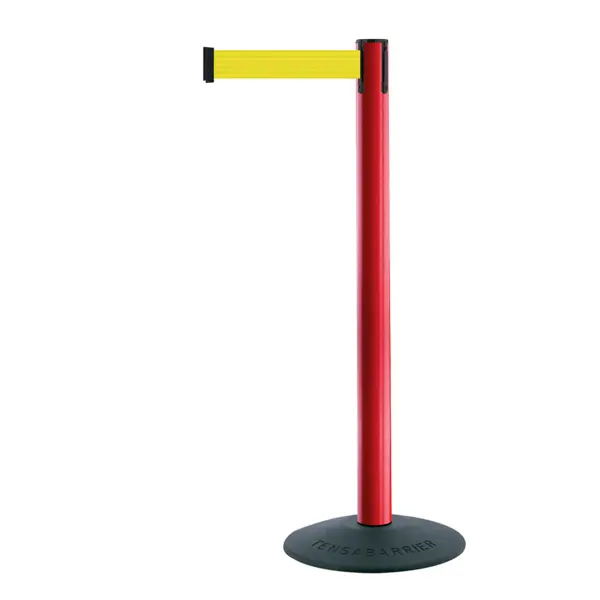 Mobilní zahrazovací sloupek Popular Basic, červený – žluté pásmo 2,3 m