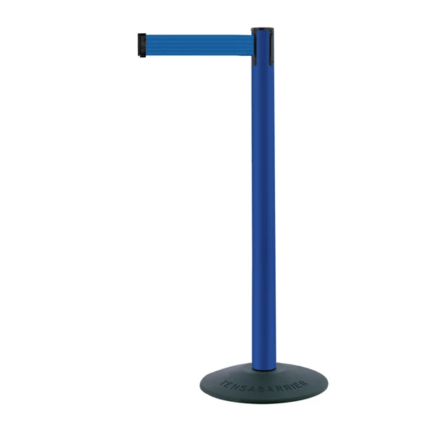 Mobilní zahrazovací sloupek Popular Basic, modrý – modré pásmo 2,3 m