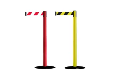 Mobilní zahrazovací sloupek Popular Basic – samonavíjecí pásmo 2,3 m, barva standard dle vzorníku