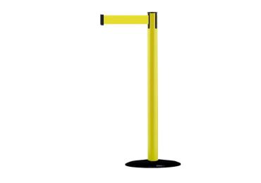 Mobilní zahrazovací sloupek Popular Basic, žlutý – žluté pásmo 2,3 m