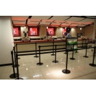 Mobilní zahrazovací sloupek Utility s podstavou Basic ABS, žlutý – žluté pásmo 3,65 m