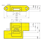 Modulární okopová deska Toeboard  T5, žlutá, 165×102 mm, 10 ks v balení