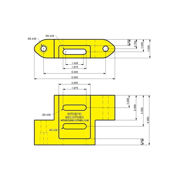 Modulární okopová deska Toeboard  T5, žlutá, 165×102 mm, 10 ks v balení