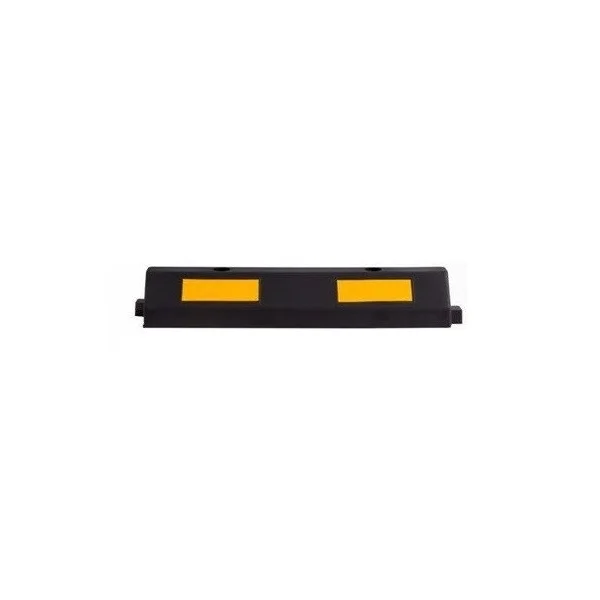 Modulární parkovací doraz pro automobily s reflexními pruhy, průběžný díl – 610×145×120 mm, černo-žlutá