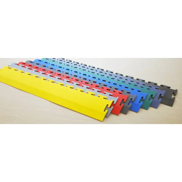 Náběhová lišta pro podlahové dlaždice Ecotile PVC – žlutá, 500×80×7 mm