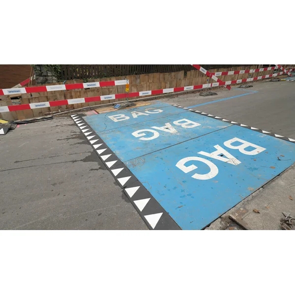 Nájezdová/náběhová hrana Silence pro ocelové přejezdové desky přes výkopy – recyklovaná pryž, černá, 400×1000×42 mm