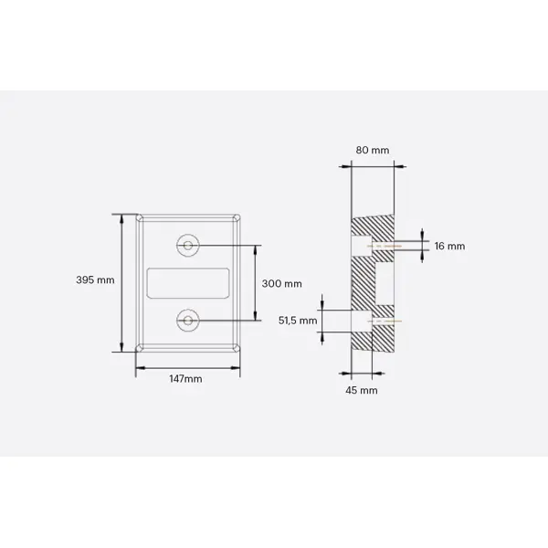 Nárazník pro ochranu nakládacích ramp a vozidel – 395×147×80 mm