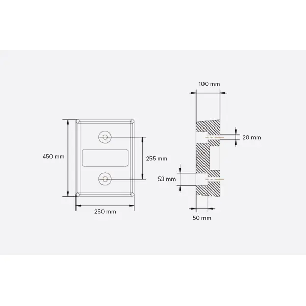 Nárazník pro ochranu nakládacích ramp a vozidel – 450×250×100 mm