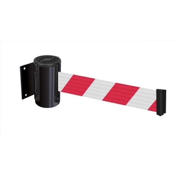 Nástěnná kazeta Heavy Duty, černá – červeno-bílé pásmo 2,3 m