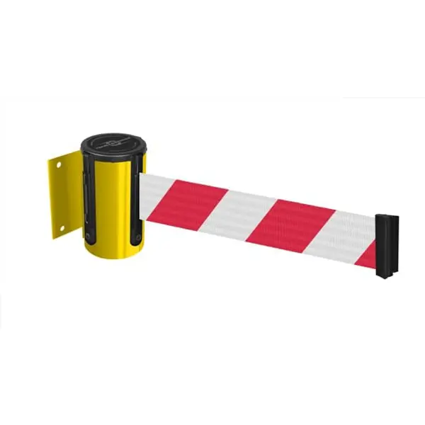 Nástěnná kazeta Heavy Duty, žlutá – červeno-bílé pásmo 2,3 m