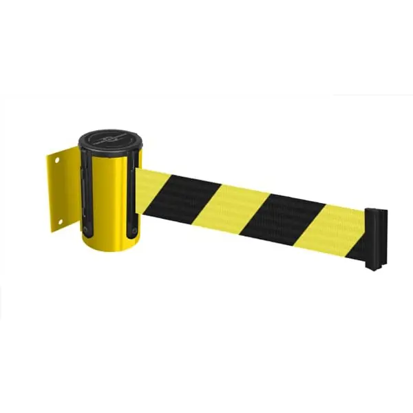 Nástěnná kazeta Heavy Duty, žlutá – žluto-černé pásmo 3,65 m