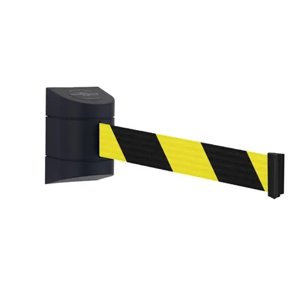 Nástěnná kazeta MAXI, černá – pásmo 7,7 m, žluto-černé šrafování