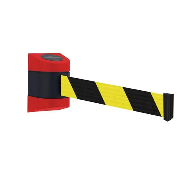 Nástěnná kazeta MAXI, červeno-černá – pásmo 9 m, žluto-černé šrafování