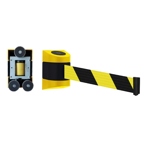 Nástěnná kazeta MAXI, žluto-černá – žluto-černé pásmo 7,7 m (magnetický úchyt / magnetická koncovka)